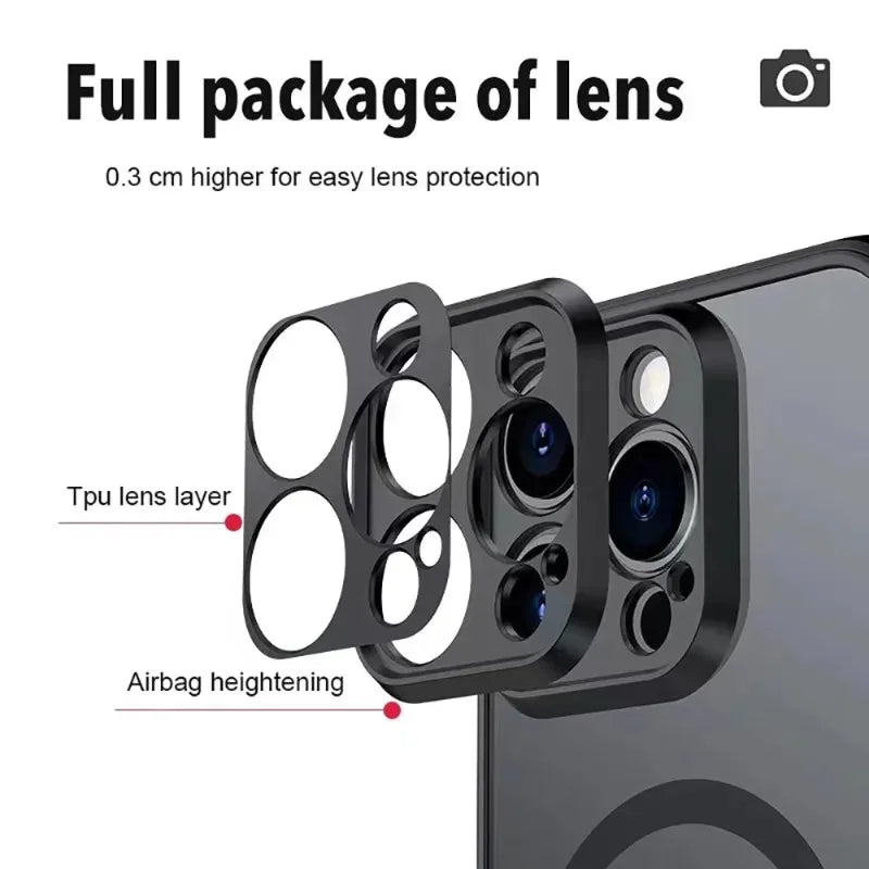 Luxury Armor Matte For Magsafe Magnetic Wireless Charging Case For iPhone 17 16 15 14 13 12 11Pro Max Mini Plus Shockproof C…