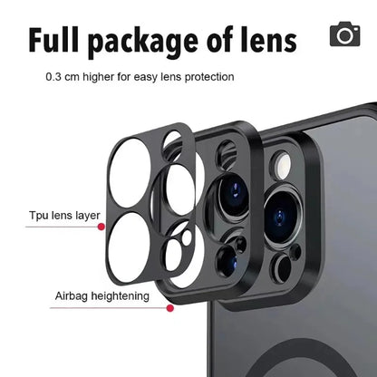 Luxury Armor Matte For Magsafe Magnetic Wireless Charging Case For iPhone 17 16 15 14 13 12 11Pro Max Mini Plus Shockproof C…