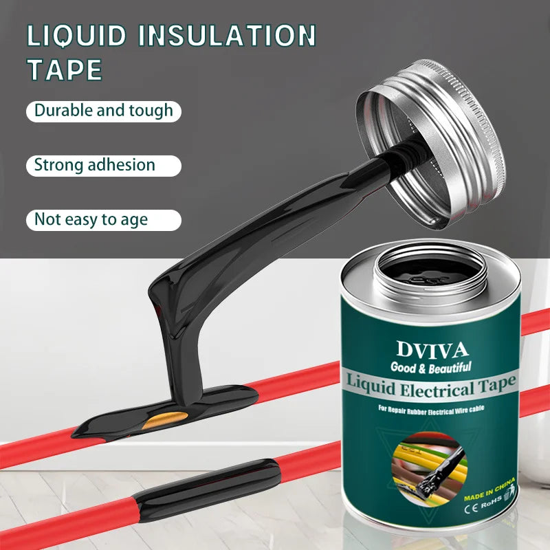 Liquid Electrical Tape Waterproof Insulation Paste Sealant Wire Cable Coat Fix Line Glue Repair Glue Insulation Glue 15~300ml