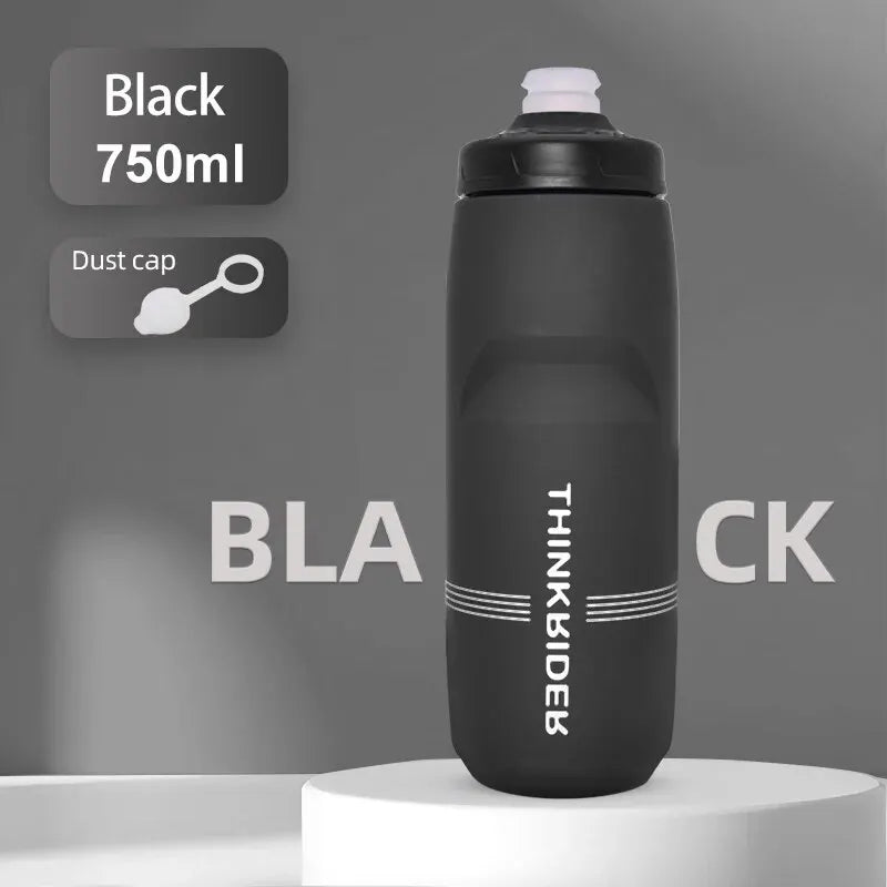 ThinkRider 620ml/750ml Bicycle Bottle MTB Road Bike Water Bottle Outdoor Sports Plastic Portable Large Capacity Drink Cyclin…
