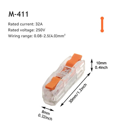 10/50 PCS Mini Fast Wiring Connectors Universal Compact Lever Crimp Splitter Electrical Conductors Push-in Home Terminal Blo…