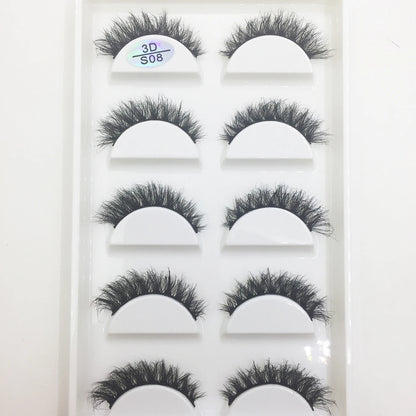 Natural 3D Mink False Eyelashes, Soft Wispy, Fluffy Eye Faux Lashes, Make Up Eyelash, Beauty Cat Cilios, 5 Pairs, 15 Styles…