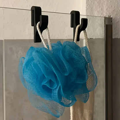 3D Shower Door Towel Hook for 8mm Glass Doors Bathroom Hanger for Clothes Towel Bathrobes Laundry Dormitory Apartment - imag…