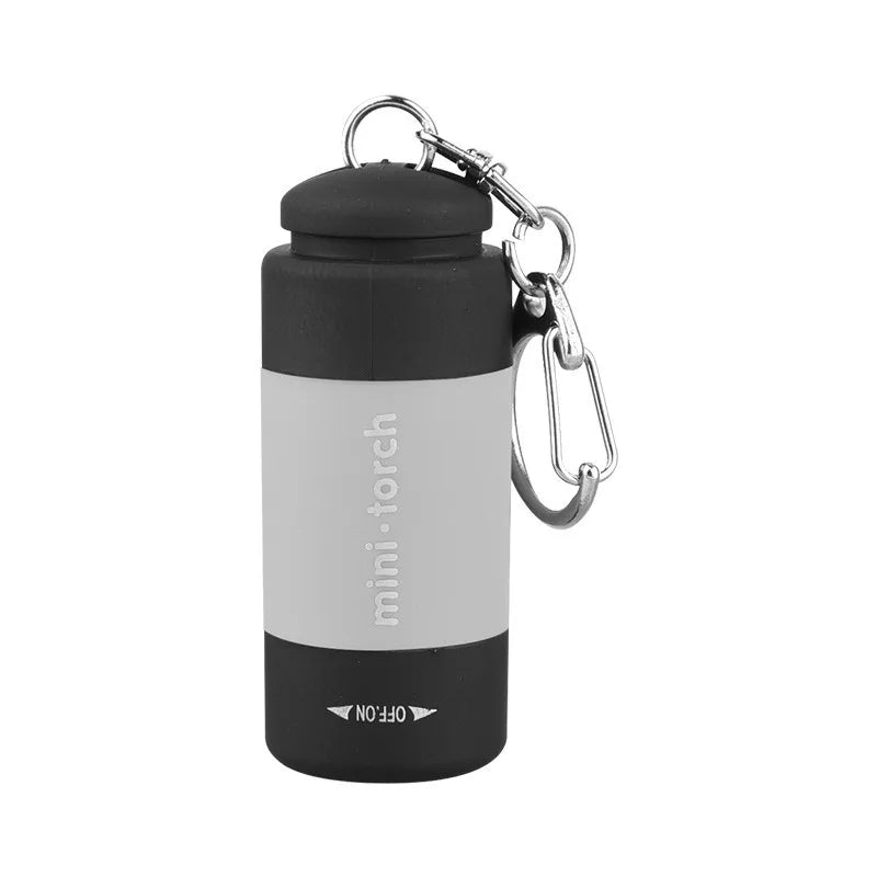 USB Rechargeable LED Multifunctional Strong Light Pocket Keychain Flashlight Waterproof Outdoor Hiking Camping Mini Flashlig…