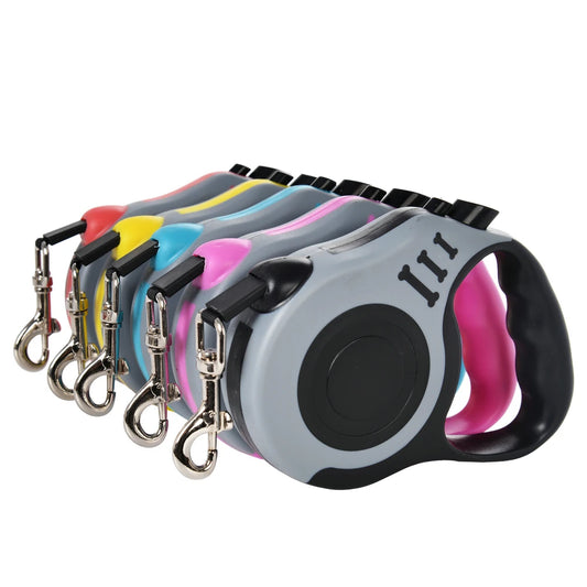 1pc/3pcs 3m 5m Dog Leash for Small Dogs Cat Automatic Retractable Nylon Lead Puppy Outdoor Travel Walking Hiking Traction Ro…