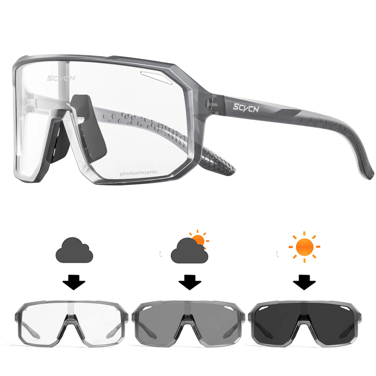 SCVCN New Cycling Glasses Bike Sunglasses Men UV400 Eyewear Outdoor Sports MTB Goggles Bicycle Women Riding Hiking Sunglasse…