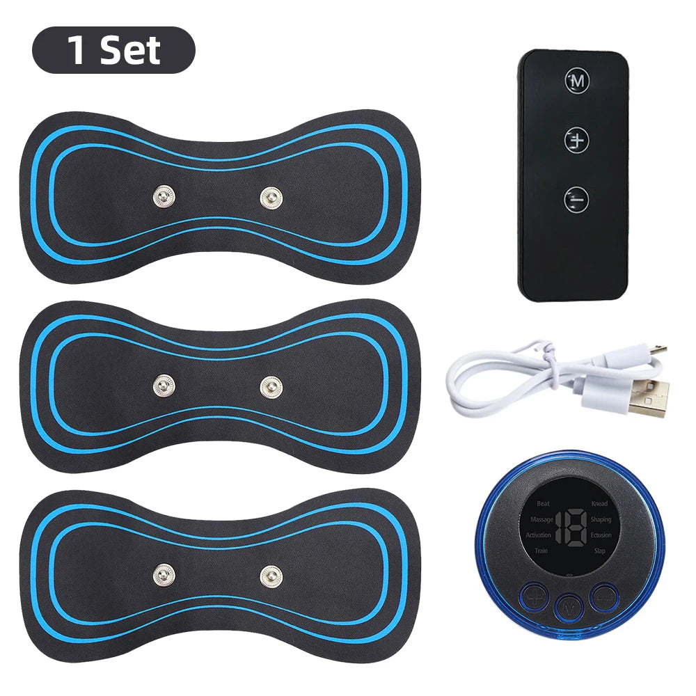Electric Neck Massager EMS Muscle Massage Stimulator Low Frequency Instrument Back Cervical Calf Patches Pain Joints Mini De…
