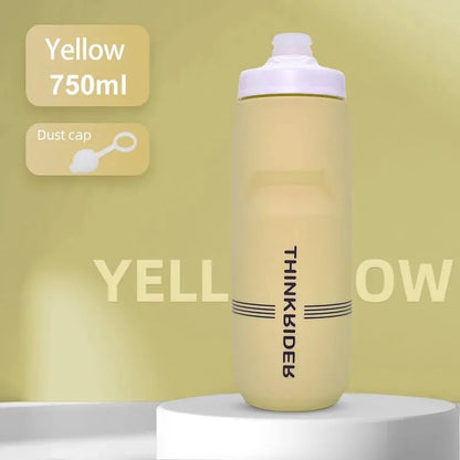 ThinkRider 620ml/750ml Bicycle Bottle MTB Road Bike Water Bottle Outdoor Sports Plastic Portable Large Capacity Drink Cyclin…