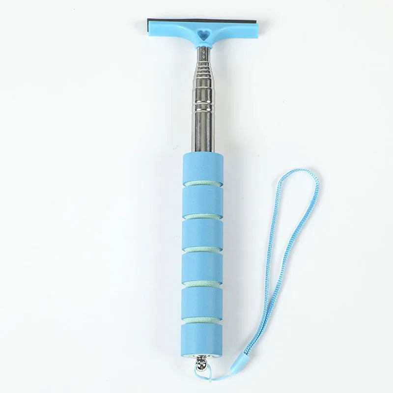 Car Rearview Mirror Wiper Cleaning Tool Auto Glass Mist Cleaner Scraper Car Accessories Handle Telescopic Window Cleaning Br…