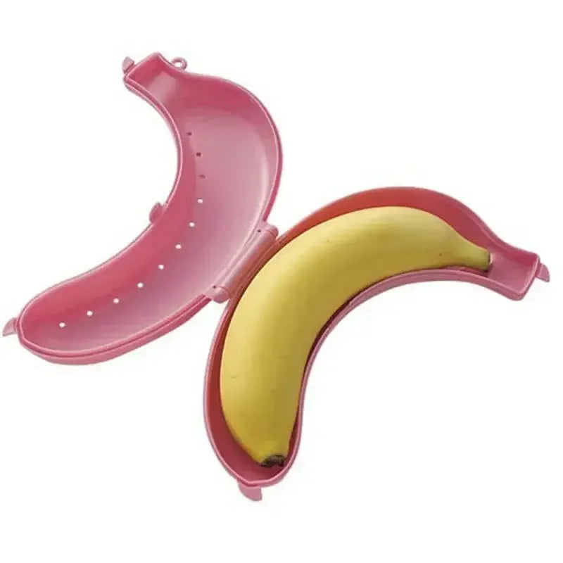 1PC Banana Trip Outdoor Travel Storage Box Cute Banana Case Protector Container Trip Outdoor Lunch Fruit Storage Box Holder…