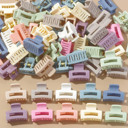 20 Pcs/bag Solid Color Matte Hollow Hair Claw Clip Candy Color Catch Barrettes Stylish Hair Accessories Suitable for Women -…