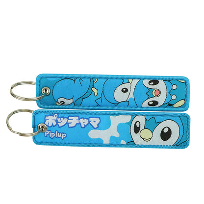 Japanese Anime Elf Monsters Keychain for Cars Backpack Key Holders Embroidery Keyrings Key Tag Jet Tag Accessories Gifts 1pc…