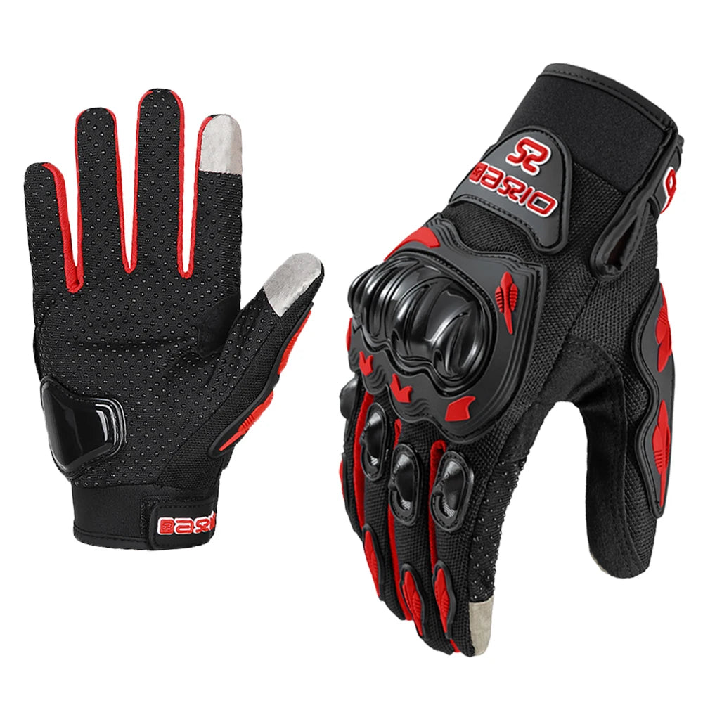 Summer Breathable Full Finger Motorcycle Gloves Non-slip Wear-resistant Motocross Racing Gloves Touch Screen Moto Biker Glov…