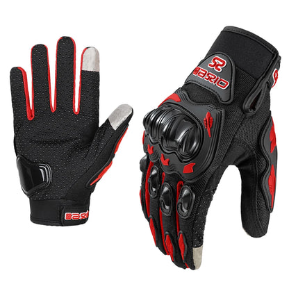 Summer Breathable Full Finger Motorcycle Gloves Non-slip Wear-resistant Motocross Racing Gloves Touch Screen Moto Biker Glov…