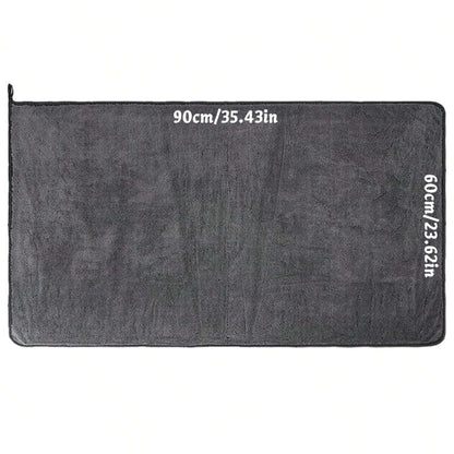 Dark gray car microfiber towel, oversized strong absorbent car wash cloth, high-efficiency cleaning wipe cloth - image 7