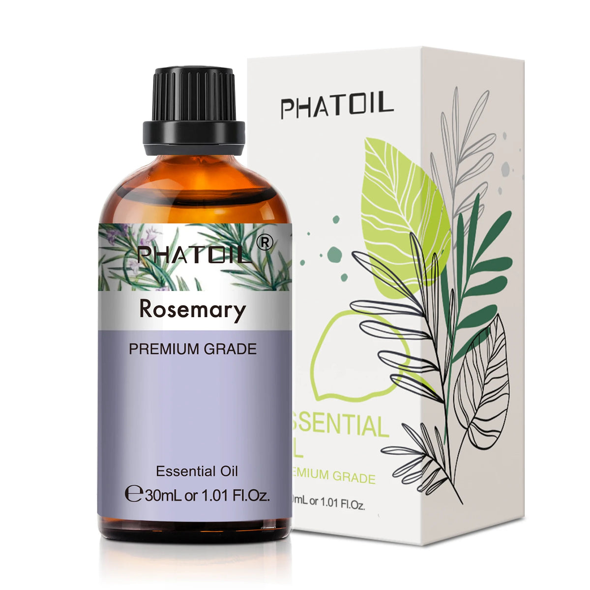 PHATOIL 1PCS Aromatherapy Essential Oil 30ml Lemon Eucalyptus Lavender Bergamot Jasmine Juniper Rose Vanilla Aroma Essential…