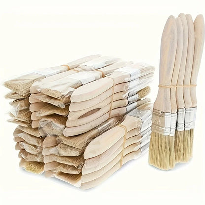 10 pig mane brushes, suitable for art, handicrafts, plastering, painting, glue application, wooden handles - image 5