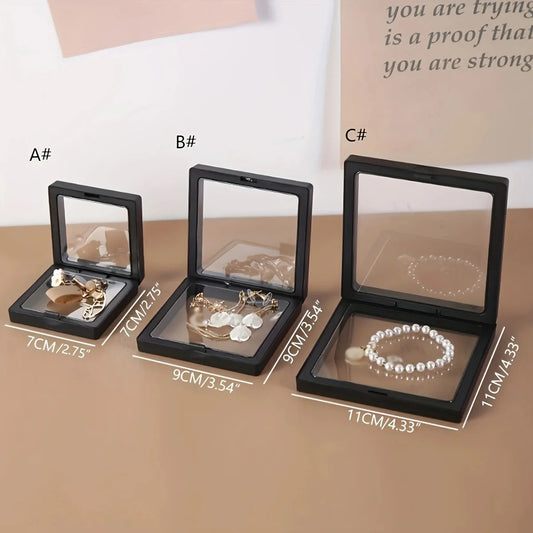 10pcs, Transparent Floating Display Box, Plastic Film Jewelry Packaging Box, Jewelry, Necklace, Ring, and Collectible Storag…