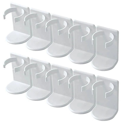 Wall Mounted Spice Bottle Storage Rack Kitchen Seasoning Holder Adhesive Plastic Clip Cabinet Door Spice Jar/Cosmetic Dispen…