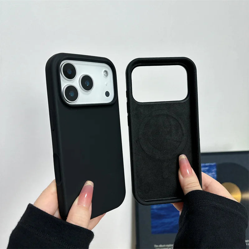 Magnetic Liquid Silicone Case for iPhone 17/17 Air/17 Pro/17 Pro Max For Magsafe Big Camera Hole Cover Shockproof Protective…