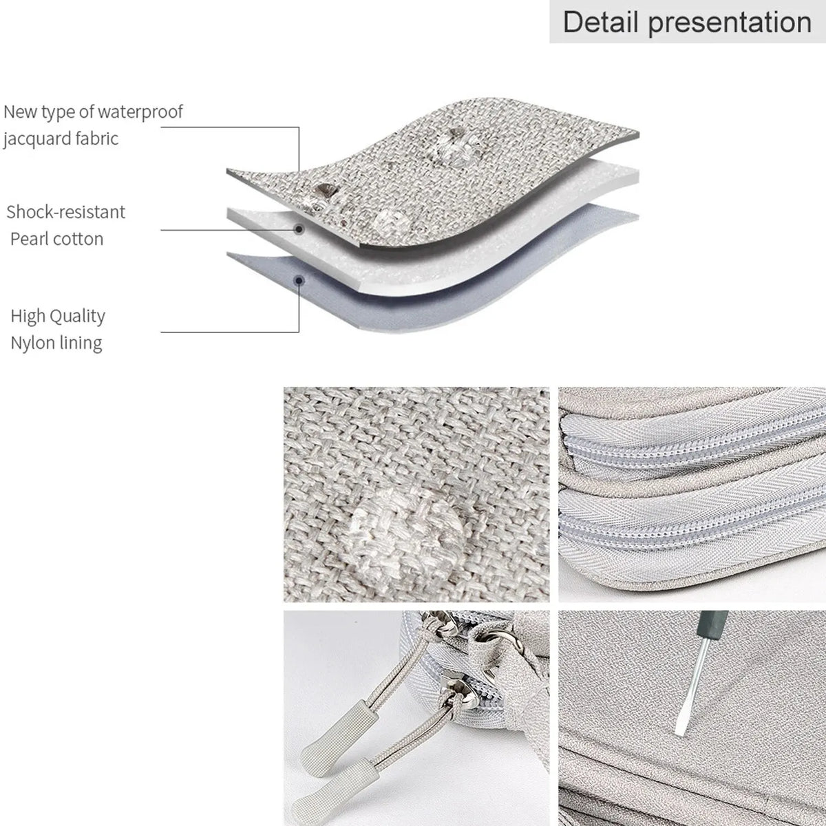 Data Cable Storage Bag Waterproof Portable Carry Case Storage Bag Travel Organizer Bag for Cable Cord USB Charger - image 6