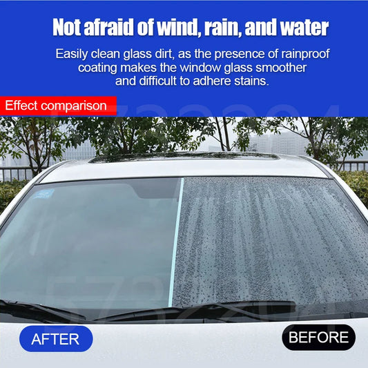 Car Glass Anti-rain Water Spray Repellent Nano Coating Hydrophobic Waterproof Agent Oil Film Removing Auto Glass Film Agent…