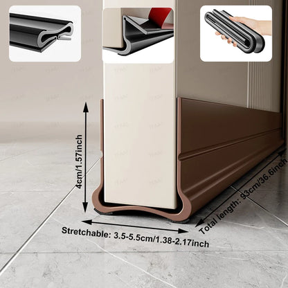 Flexible Door Bottom Sealing Strip Door Gap Soundproofing Wind and Dust Proof Weather Strip Under Door Draft Stopper Tape -…
