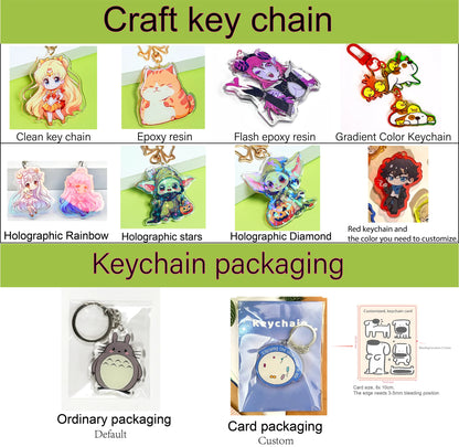 Custom Logo Acrylic Keychain Cat Dog ID Charm Print Holographic Personal Photo Pet Souvenir Birthday Gift Tag Name Key Chain…