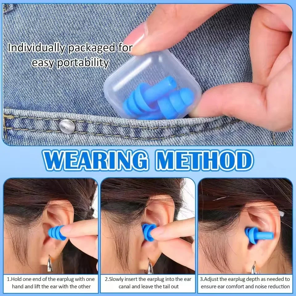 25/1Pair Ear Plugs Sleeping Noise Cancelling Reusable Silicone Sound Block Earplugs Summer Waterproof Swimming Ear Plug With…