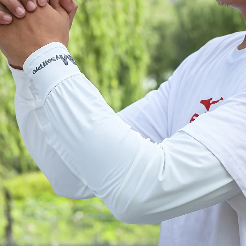 Cooling Arm Sleeves Breathable Sun Protection Ice Slik Sleeves Summer Outdoor Sports Driving Cycling Sleeves Men Loose Arm -…