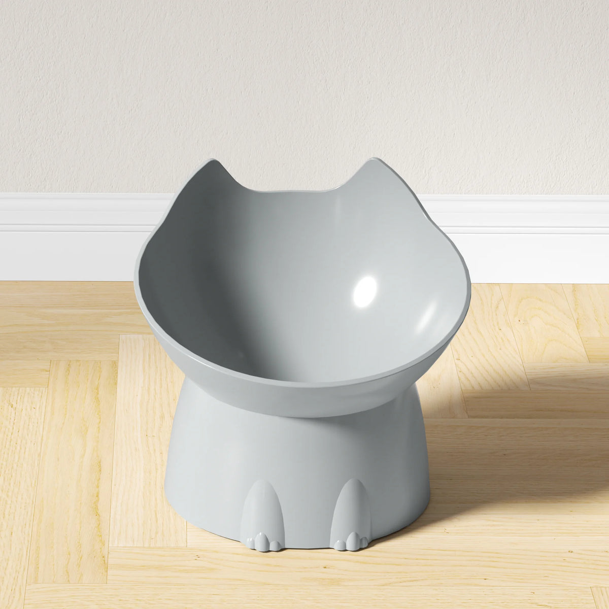 1pc WhiskerWare Elevated Cat Bowl, Anti-Tip Plastic Raised Pet Feeding Dish with Tilted Edge, Neck Protection Kitty Food - i…