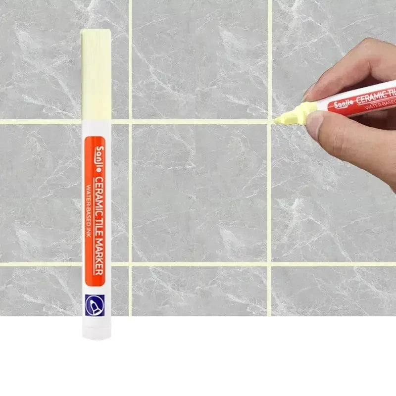 1/3 Pcs Waterproof White Marker Pen Wall Seam Repair Tiles Grout Markers Pens Floor Bathroom Decontamination Paint Brush Too…