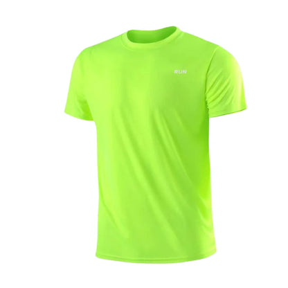 Men's Quick Dry Short Sleeve Gym Running Moisture Wicking Round Neck T-Shirt Training Exercise Gym Sport Shirt Tops Lightwei…