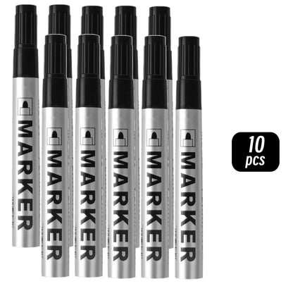 Permanent Paint Marker Pen Waterproof Black Pen for Tyre Oily Markers Quick Drying Signature Pen Stationery Supplies - image…
