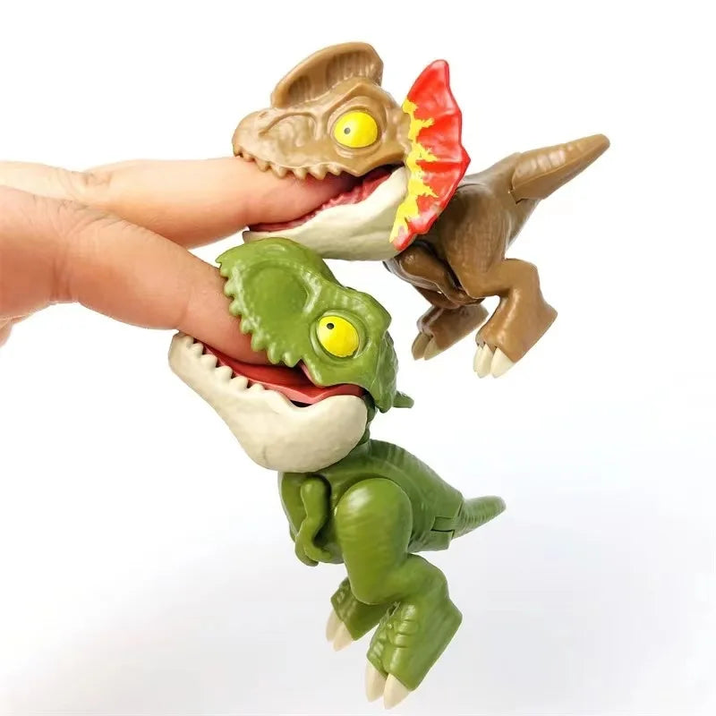 Jurassic Finger Dinosaur Triceratops Tyrannosaurus Model Toys for Kids Creative Finger Biting Dinosaurs Interactive Toy Boy…