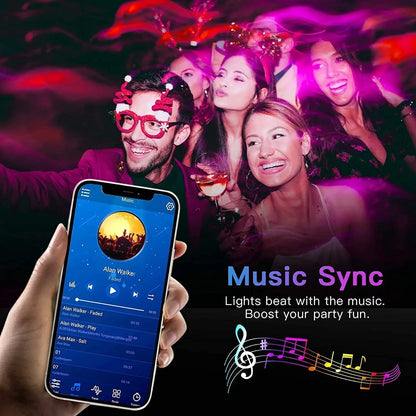 Bluetooth LED Strip Lights Smart SMD 5050 APP Remote Control Flexible Ribbon Diode Lamp Tape TV Backlights Game Room Home De…