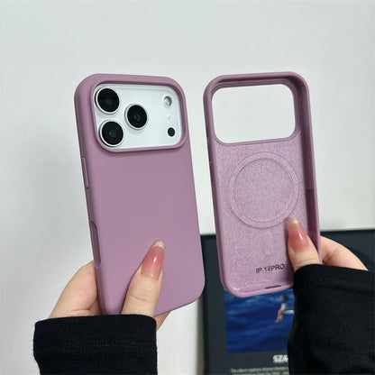 Magnetic Liquid Silicone Case for iPhone 17/17 Air/17 Pro/17 Pro Max For Magsafe Big Camera Hole Cover Shockproof Protective…
