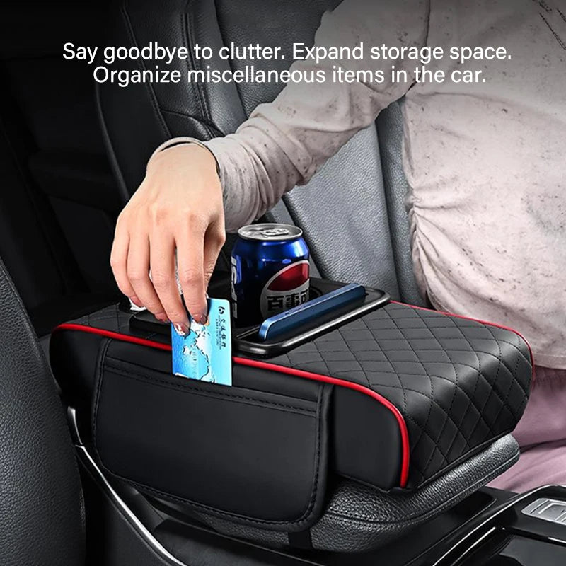 Auto Center Console Armrest Cushion With 2 Cup Holder Armrest Heightening Pad Auto Amrest Pillow Cover Pad for All Seasons -…