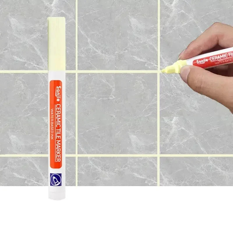 1/3 Pcs Waterproof White Marker Pen Wall Seam Repair Tiles Grout Markers Pens Floor Bathroom Decontamination Paint Brush Too…