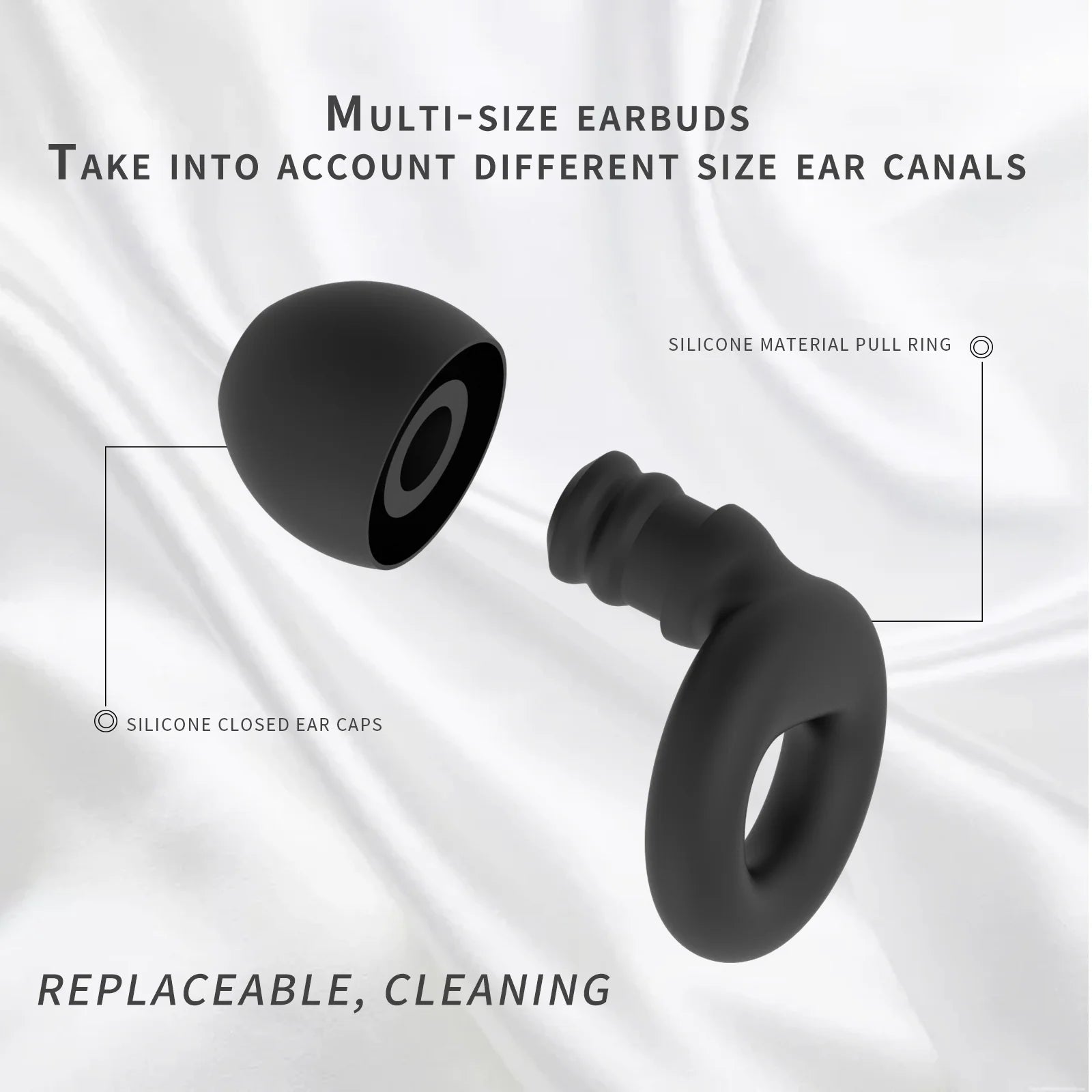 Silicone Earplugs for Swimming Sleep Noise Cancel Noise Reduction-Soundproof Reduce Disturbances -Quality Earplugs - image 3