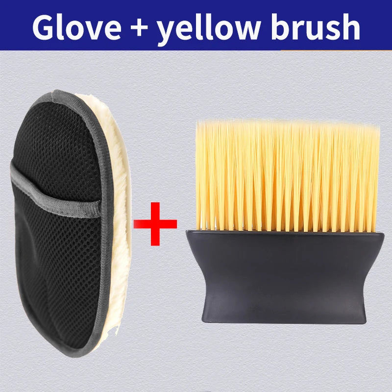 Car Styling Wool Soft Car Washing Gloves Cleaning Brush Motorcycle Washer Care Products Plush Car Wash Gloves - image 9