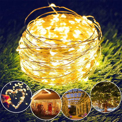 USB Led Fairy Lights Copper Wire String 20M 200LED Holiday Outdoor Lamp Garland For Christmas Tree Wedding Party Decoration…