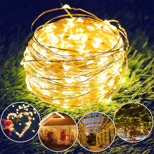 USB Led Fairy Lights Copper Wire String 20M 200LED Holiday Outdoor Lamp Garland For Christmas Tree Wedding Party Decoration…