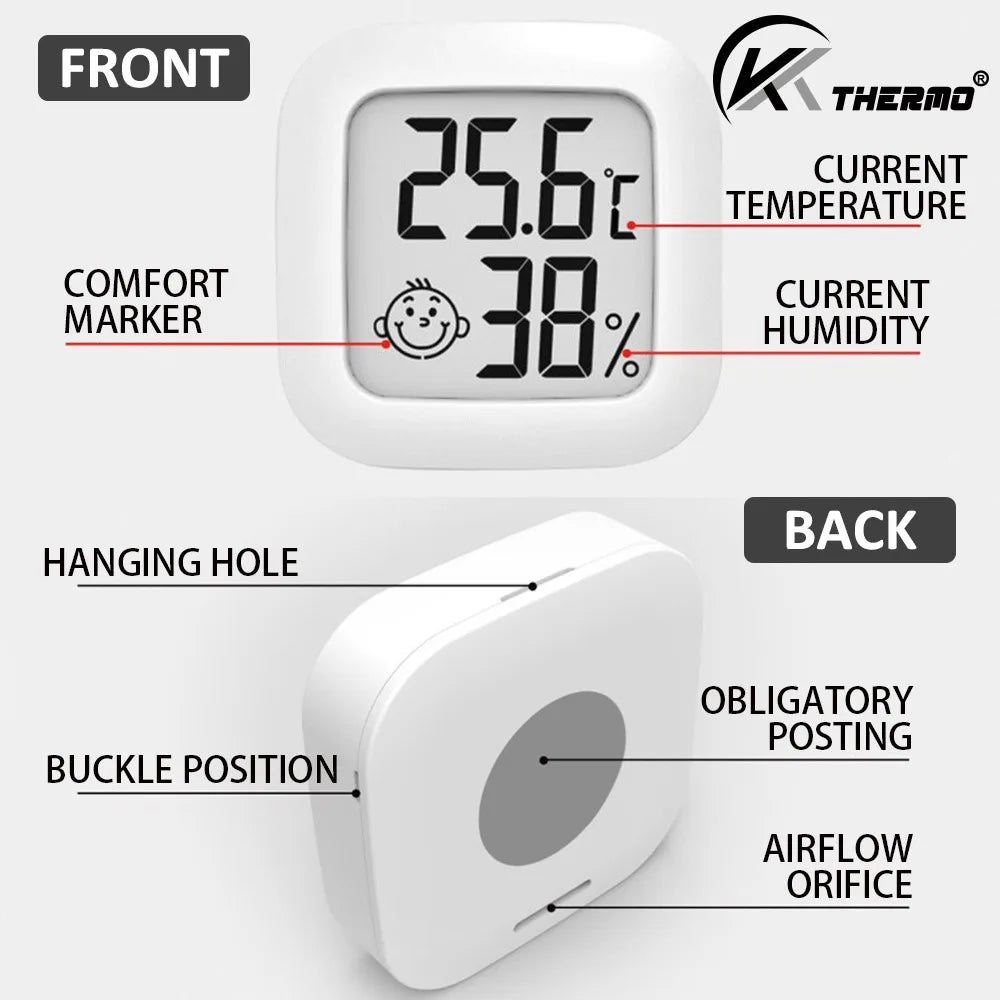 Digital Thermometer Hygrometer Indoor Room Temperature LCD Electronic Humidity Meter Sensor Gauge Weather Station For Home -…