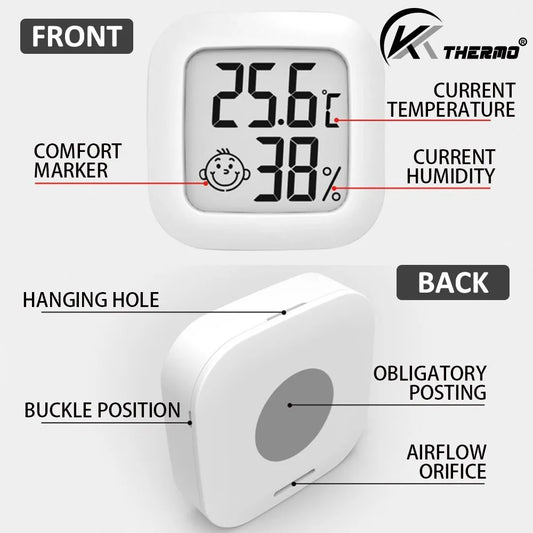 Digital Thermometer Hygrometer Indoor Room Temperature LCD Electronic Humidity Meter Sensor Gauge Weather Station For Home -…