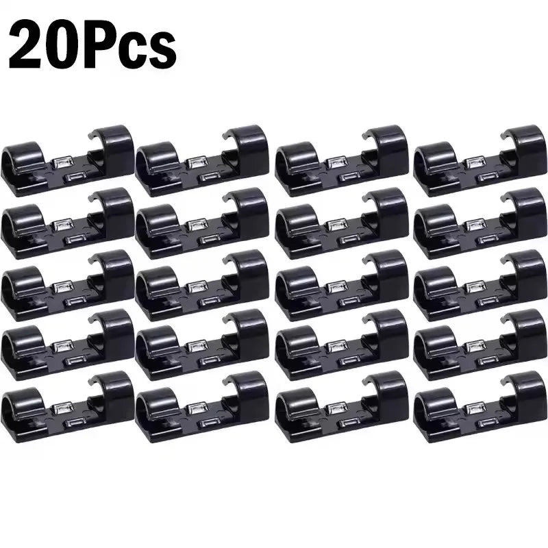 Cable Clips Organizer Drop Wire Holder Cord Management Self-Adhesive Cable Manager Fixed Clamp Wire Winder For Home Office C…