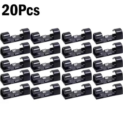 Cable Clips Organizer Drop Wire Holder Cord Management Self-Adhesive Cable Manager Fixed Clamp Wire Winder For Home Office C…