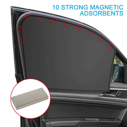Magnetic Car Sunshade UV Protection Curtains Sun Shield Cover Double Sides Auto Window Sun shade Protector Cover Diy Accesso…