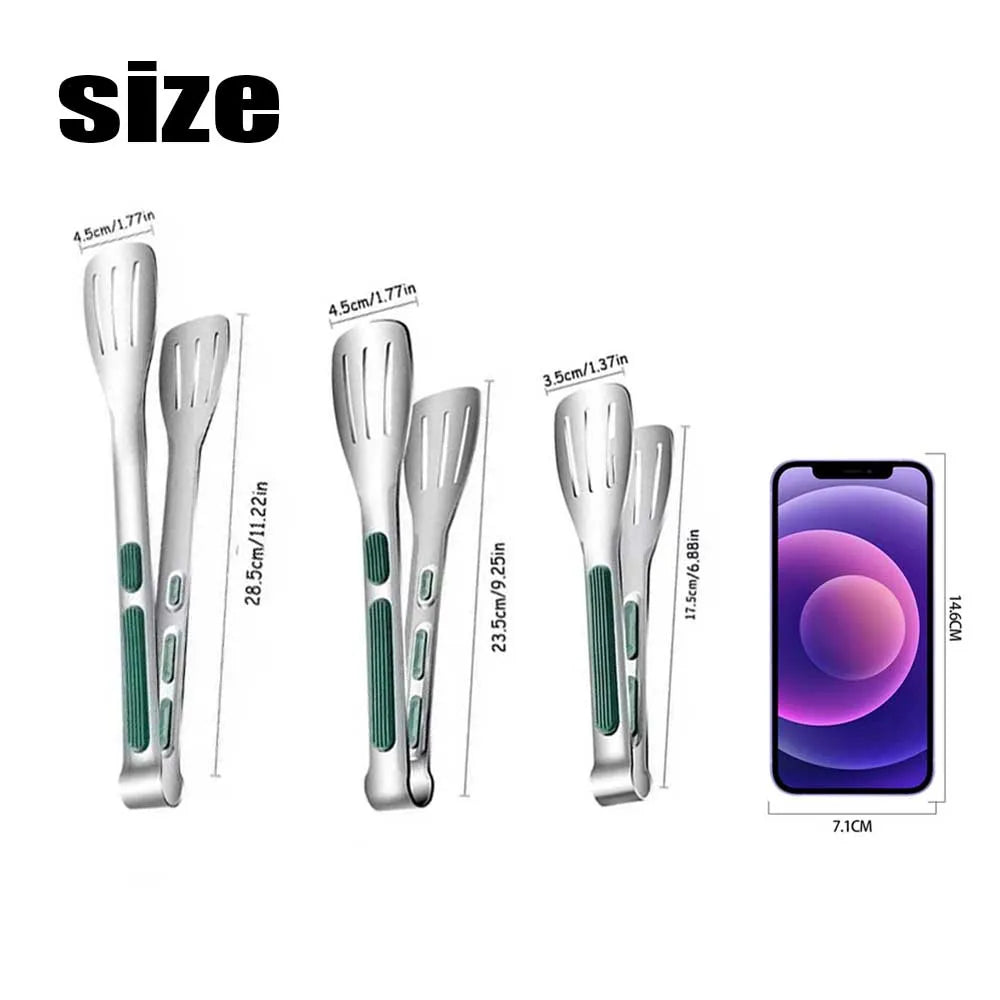 1pc Non Slip Stainless Steel Food Tongs Meat Salad Bread Clip Barbecue Grill Buffet Clamp Cooking Tools Kitchen Accessories…