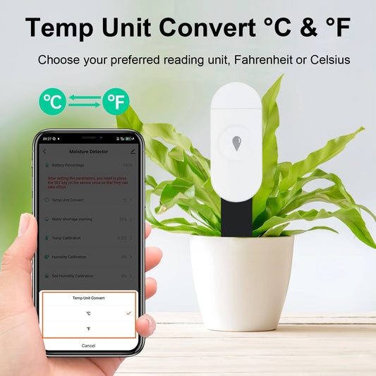 Tuya Zigbee Temperature Humidity Moisture Detector Smart Soil Tester Moisture Sensor Phone App RealTime Monitor for Home Gar…